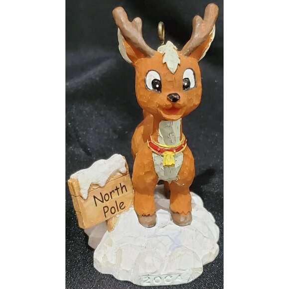 Marathon RUDOLPH red nose reindeer North Pole Christmas Ornament series4 #2 2004 - Picture 2 of 6